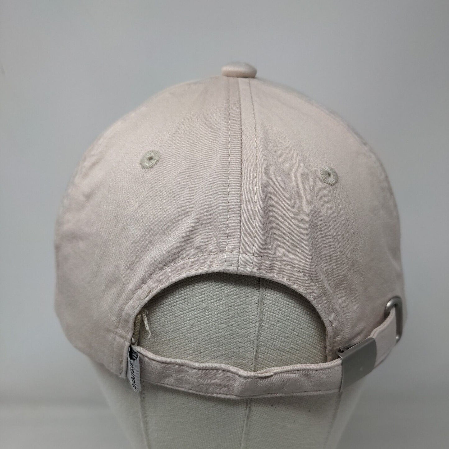 Ximi Vogue Slideback Hat Tan One Size Adjustable Embroidered Floral