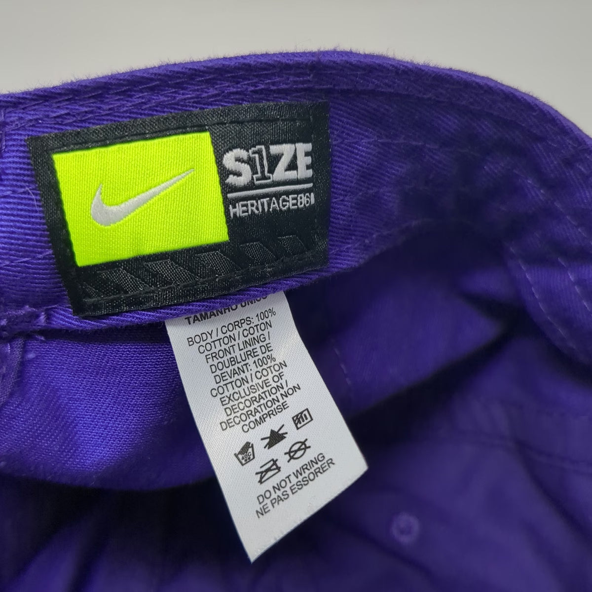 Nike LSU Tigers NCAA Purple One Size Geaux Heritage86 Adjustable Slideback Hat