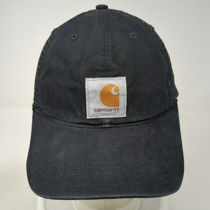 Carhartt Trucker Hat Black White Orange One Size Mesh Snapback Patch Logo Curved