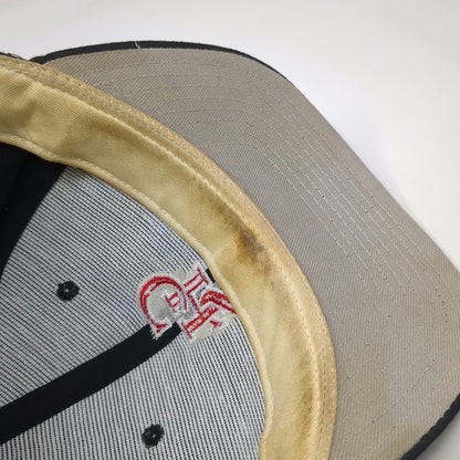 Richardson Baseball Cap Black 7 1/4 Fitted GHS Paw Print Grey Underbrim Hat