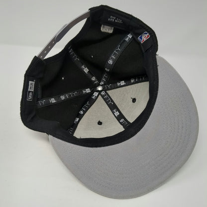 New Era San Antonio Spurs NBA Snapback Hat Black Gray One Size Flat Brim OSFM
