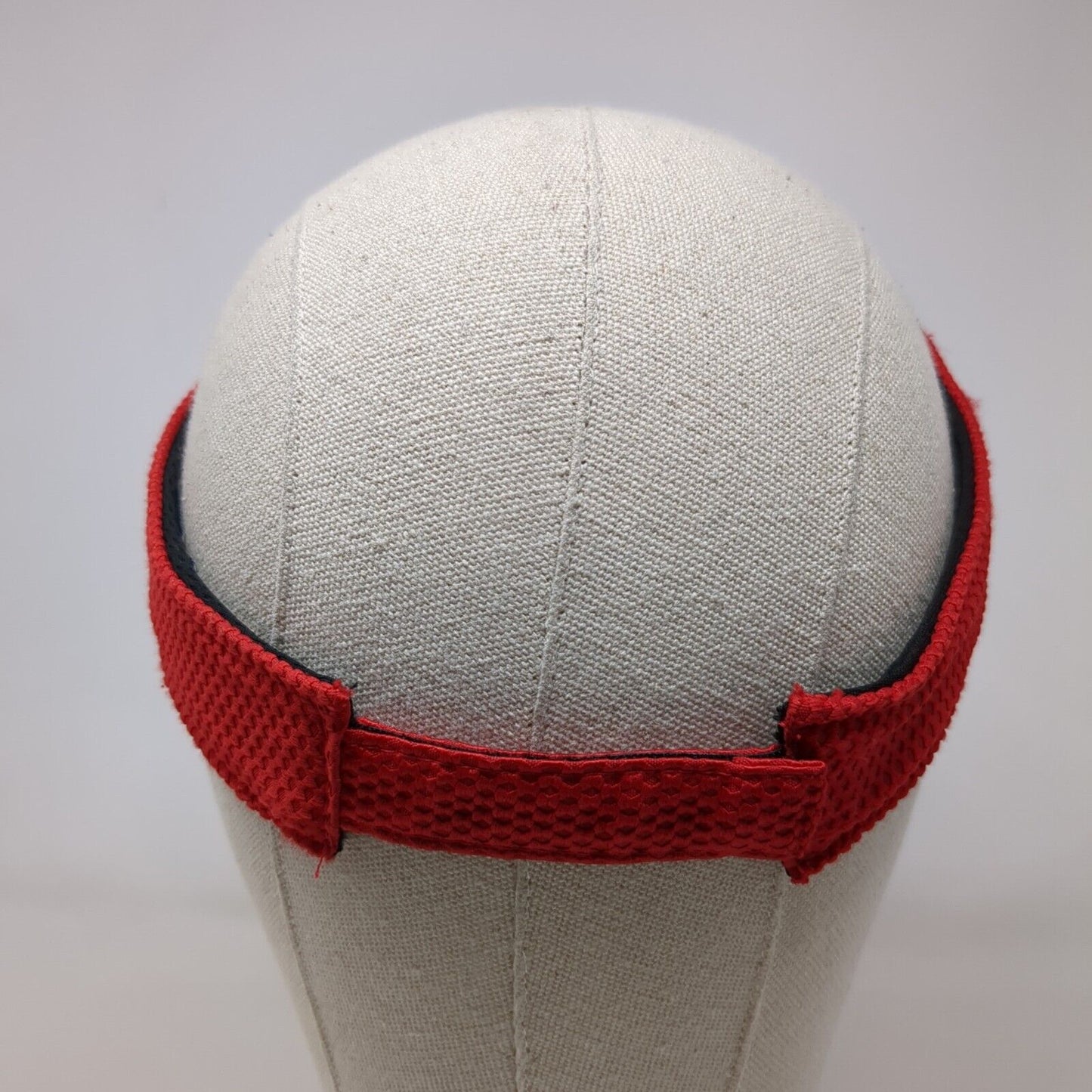 RJS Invitational Strapback Sun Visor Hat Red One Size Fahrenheit