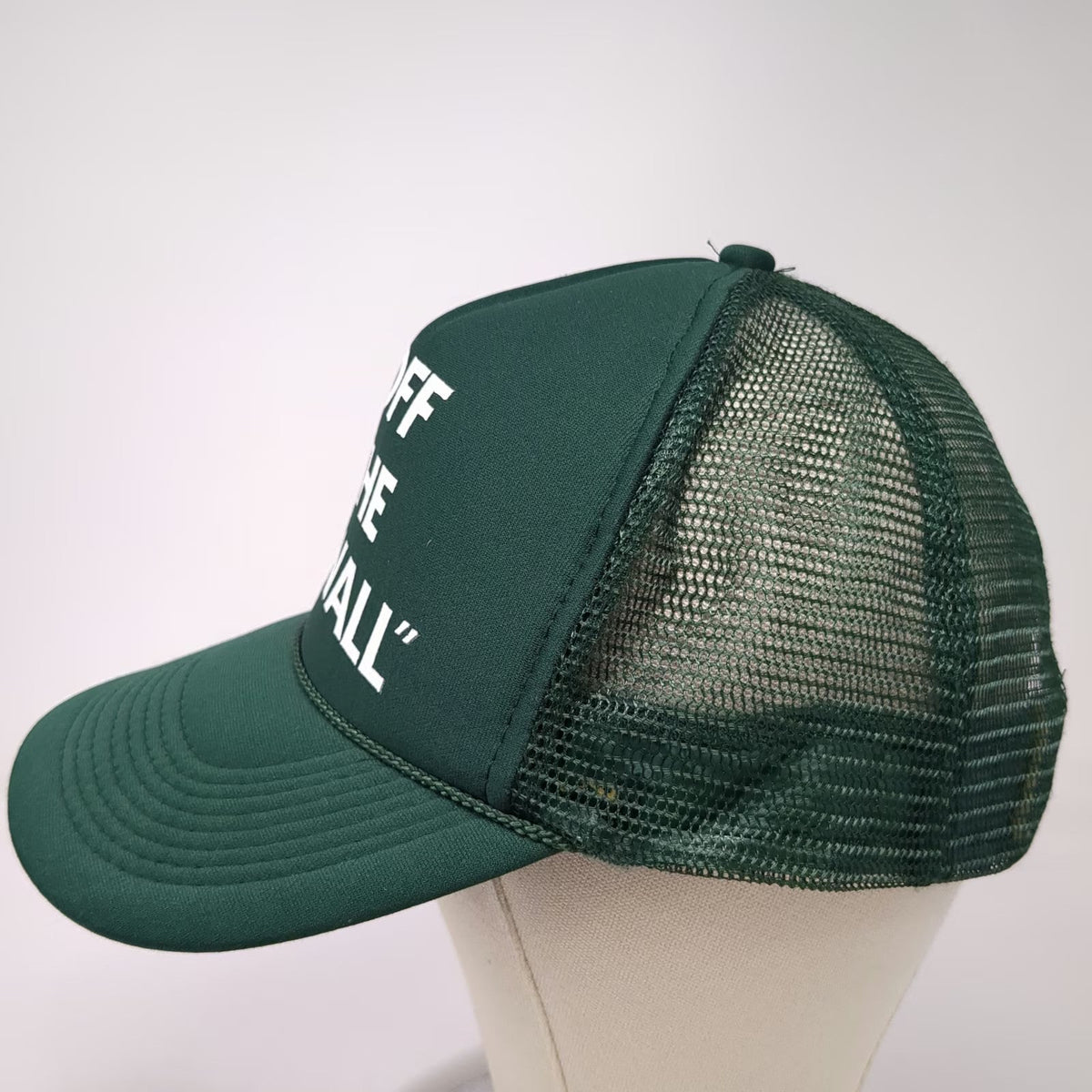 Vans Trucker Hat Green One Size Off The Wall Mesh Foam Snapback Graphic Rope