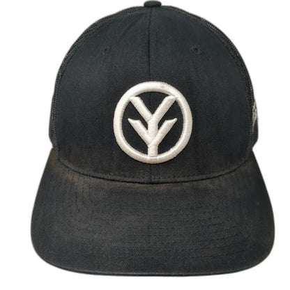 Richardson Trucker Hat Black One Size Yee Yee Logo Mesh Back Snapback Apparel