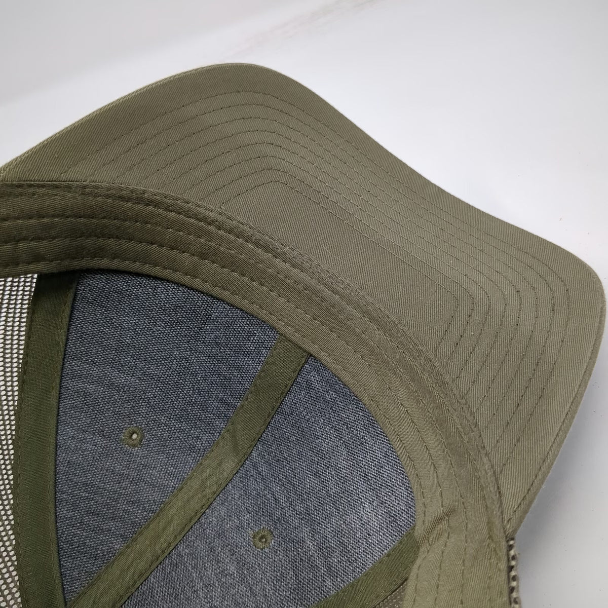 Richardson Trucker Hat Green L Bergara Rifles Leather Patch Mesh Snapback Tough