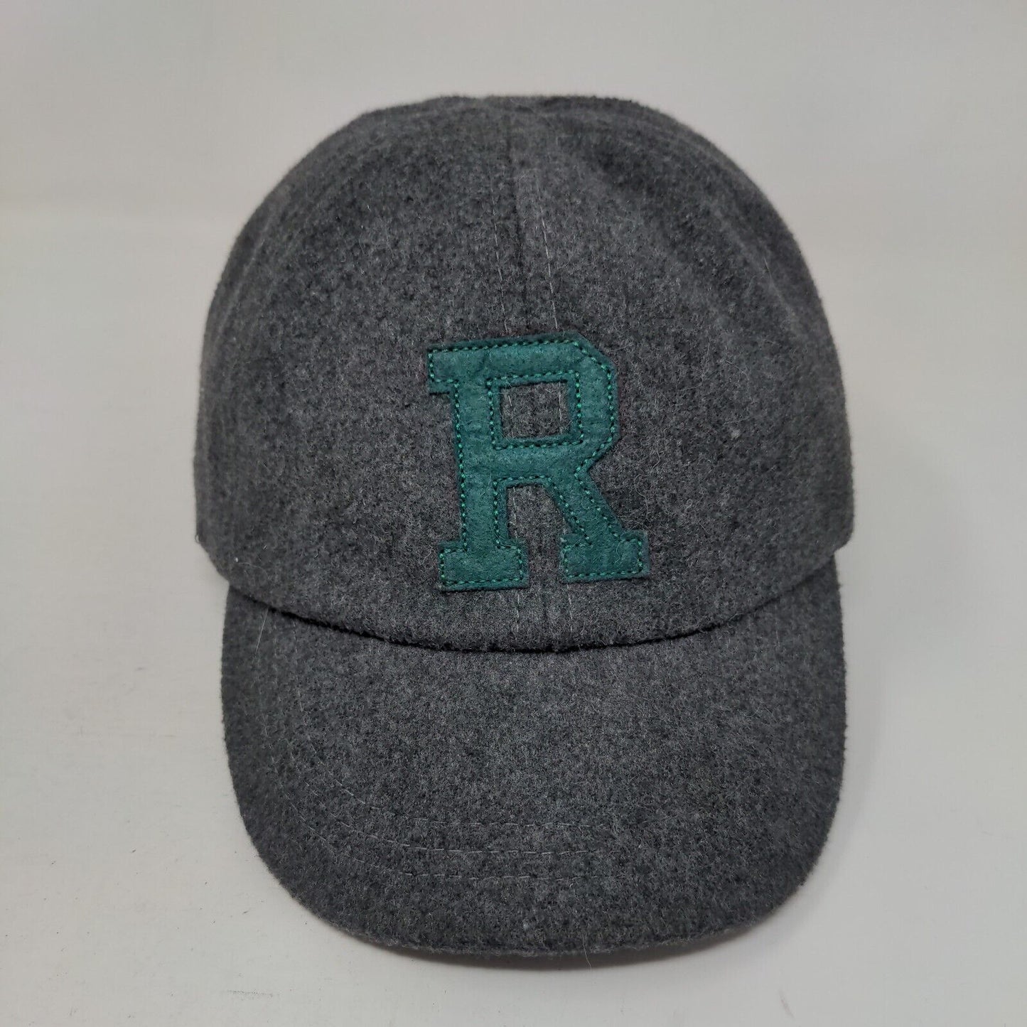 R Initial Toddler Fitted Hat Gray Size 2T-5T Stretch Patch Lightweight 6 Panel