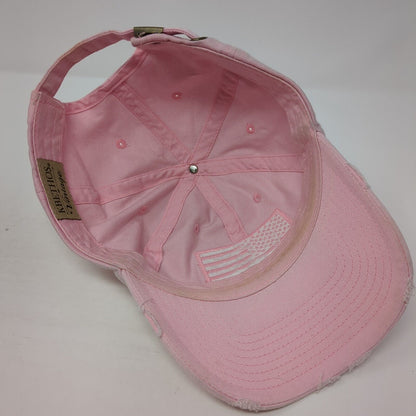 USA Flag Slideback Baseball Cap Pink One Size Adjustable Patriotic KB ETHOS