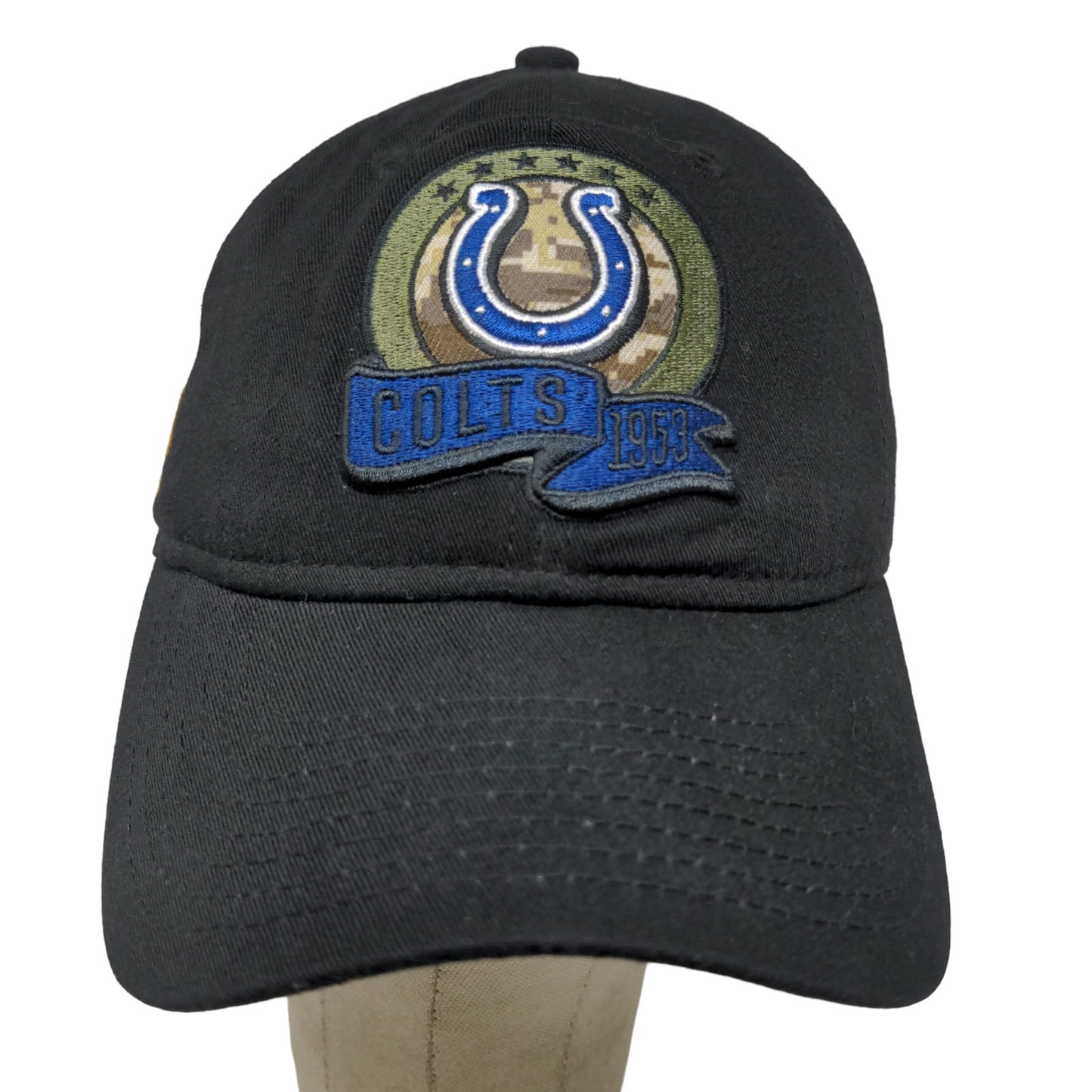 New Era Men's Slideback Hat Black OSFM Embroidered Indianapolis Colts Logo