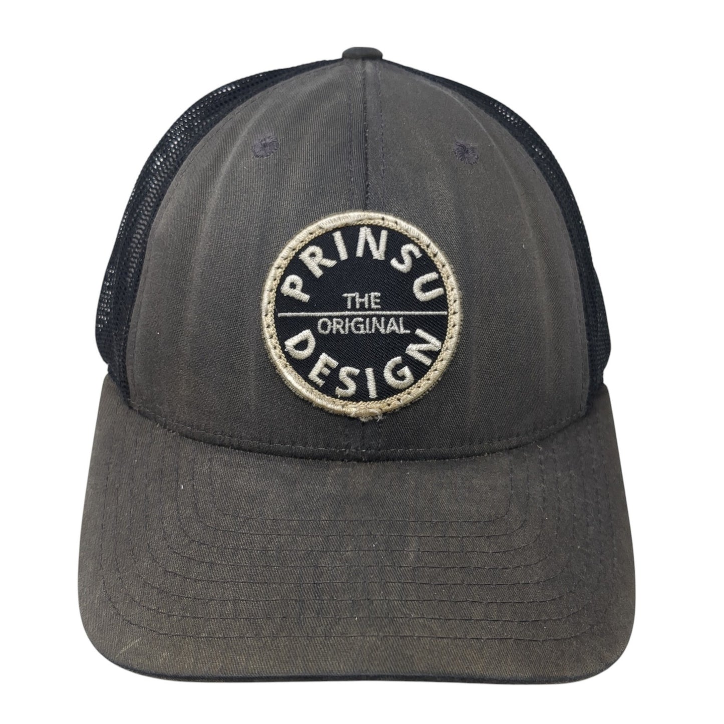 The Original Prinsu Design Snapback Trucker Hat Gray Large Mesh Back Richardson