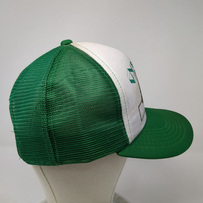 Young An Trucker Hat Green Vintage Mesh Back Snapback Graphic Print