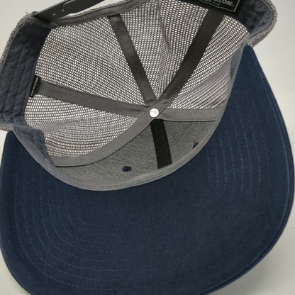 Richardson 112 Trucker Hat Blue Gray One Size Honey Hole Outdoors Leather Patch