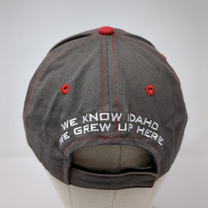 Farm Bureau Ins We Know Idaho We Grew Up Here Strapback Hat Gray OS Buck's Bags