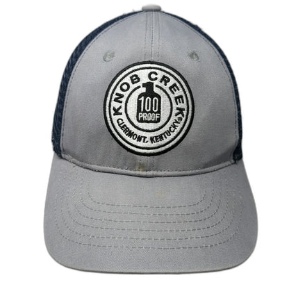 Knob Creek Trucker Hat Gray Blue One Size 100 Proof Clermont Kentucky Snapback