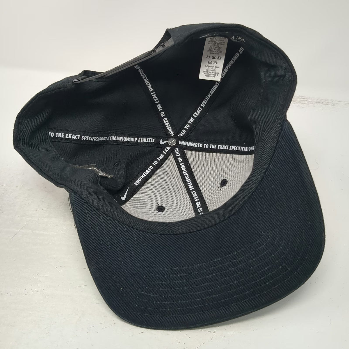 Nike Snapback Black XL TPC Scottsdale Golf Logo Hat Dri-FIT Pro Cap Embroidered
