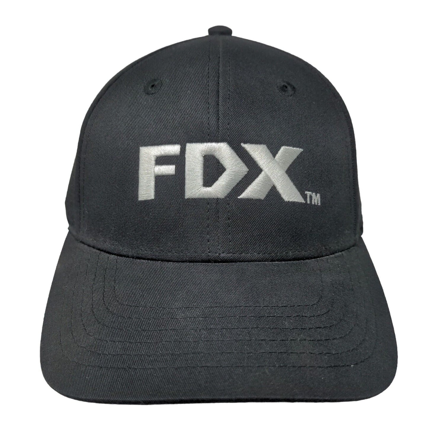 FDX Snap-On Strapback Hat Black OSFA Embroidered 6 Panel K-Products