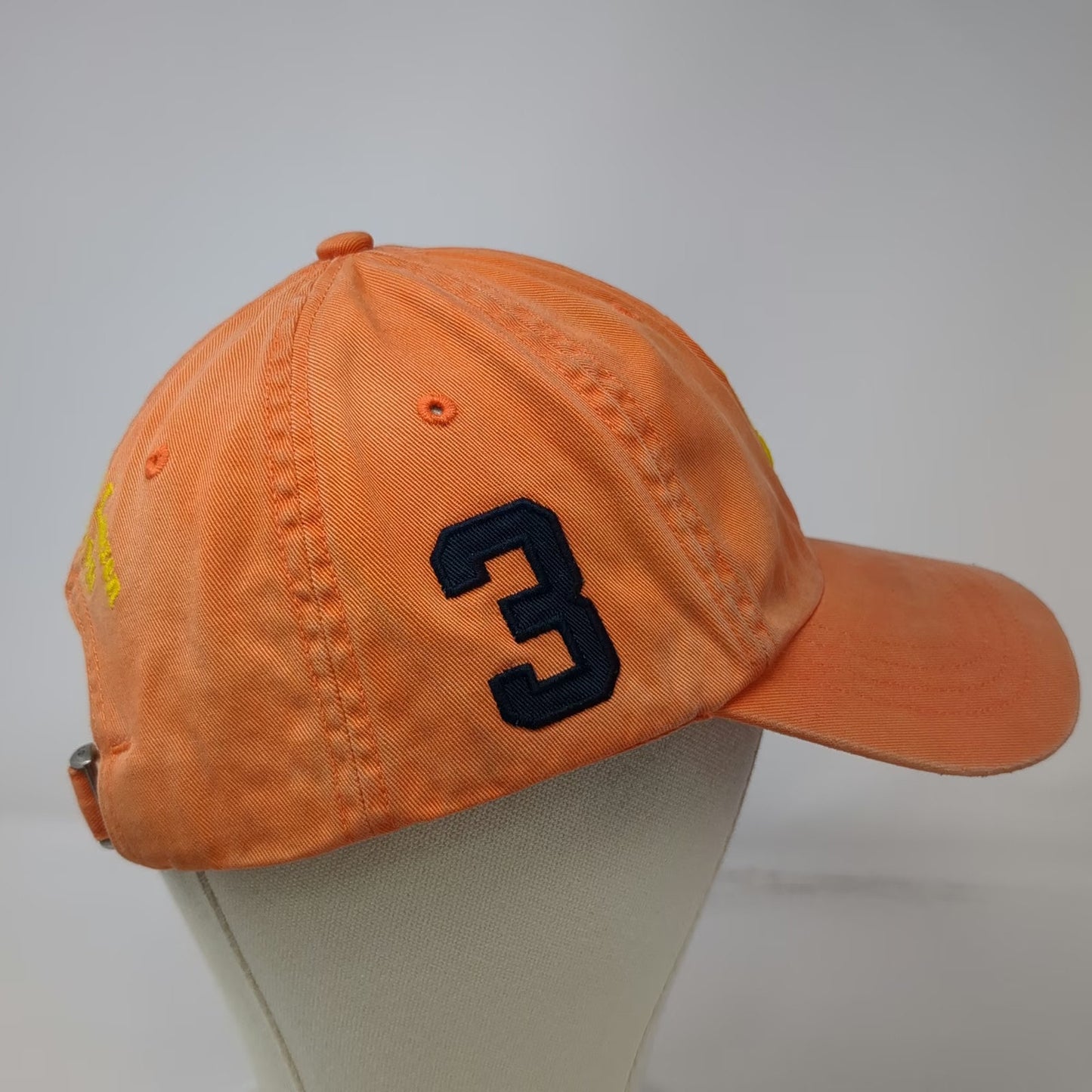 Polo Ralph Lauren Baseball Cap Orange One Size Big Pony Yellow Embroidery hat