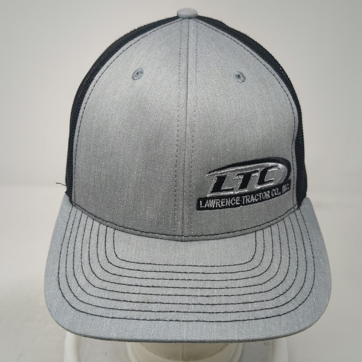 Richardson Trucker Hat Gray One Size LTC Lawrence Tractor Co Model 112 Snapback