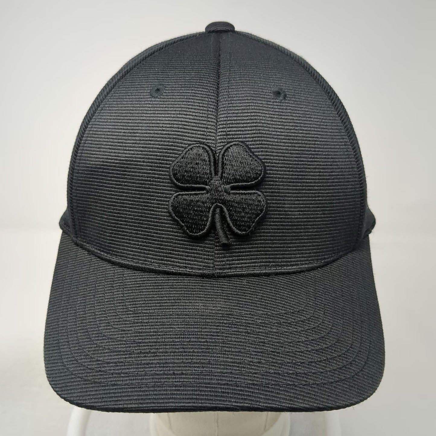 Black Clover Baseball Cap Black XL Fitted Flexfit Rawlings Patch Live Lucky Hat
