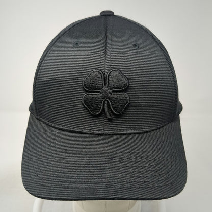 Black Clover Baseball Cap Black XL Fitted Flexfit Rawlings Patch Live Lucky Hat