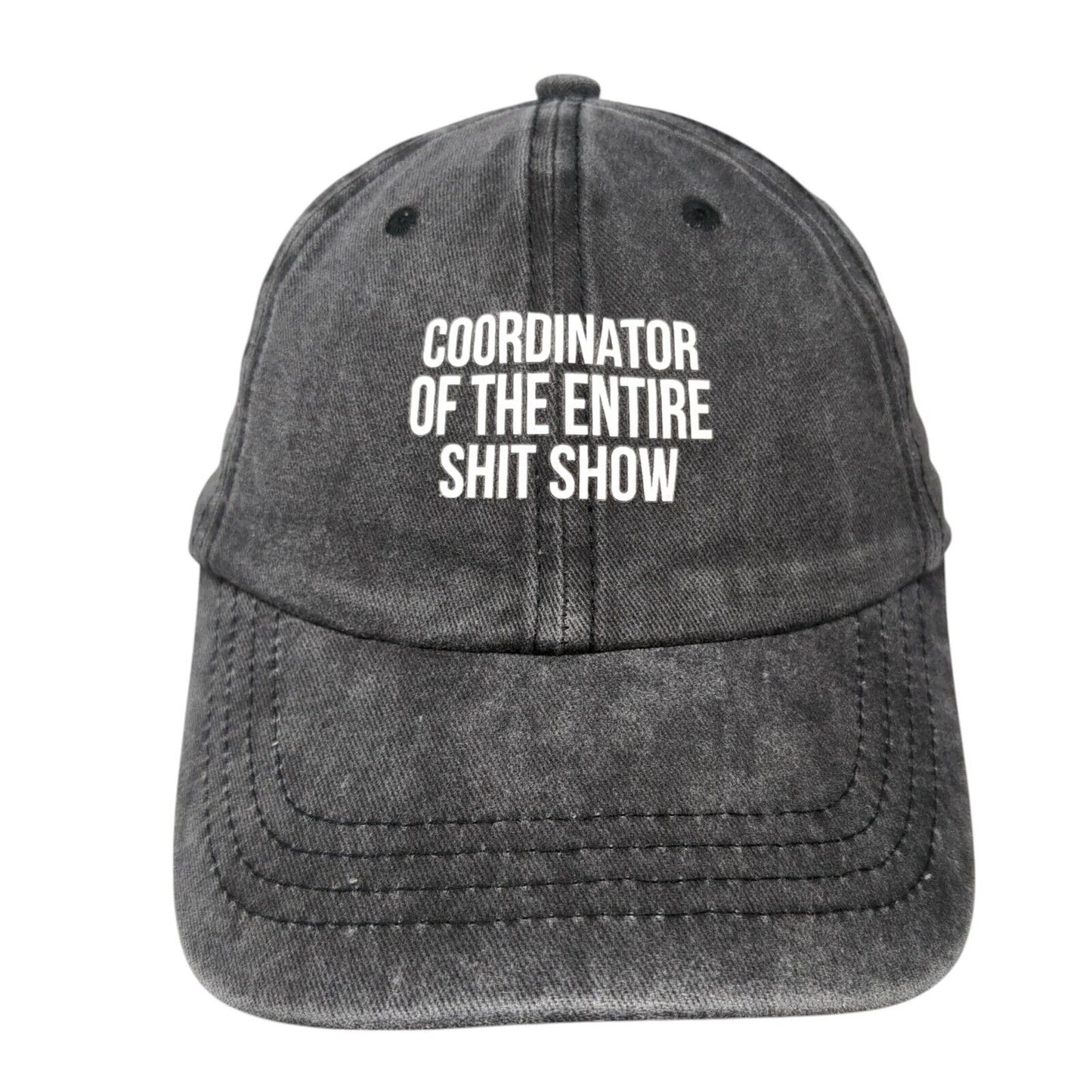 Coordinator of The Entire S**t Show Slideback Hat Gray OS Adjustable 6 Panel