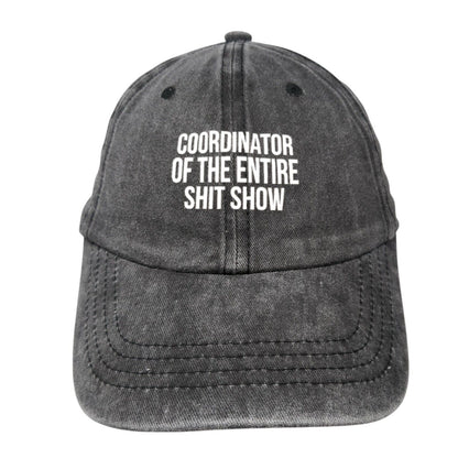 Coordinator of The Entire S**t Show Slideback Hat Gray OS Adjustable 6 Panel