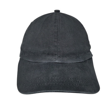 Unbranded Strapback Hat Black One Size Adjustable Blank Solid 6 Panel