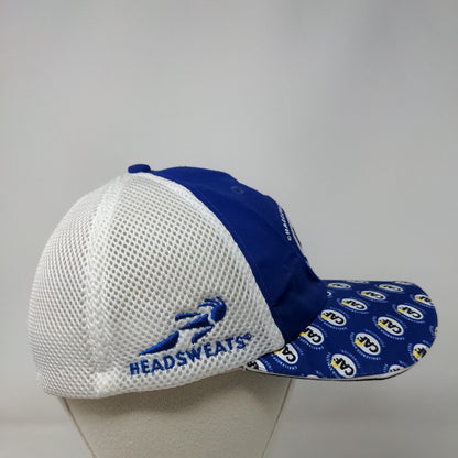 CAF Challenged Athletics Foundation Fitted Trucker Hat Blue One Size Mesh Back