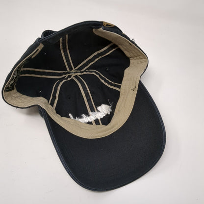 Whitetail Slideback Hat Black OSFA Adjustable Embroidered 6 Panel Ahead Vintage