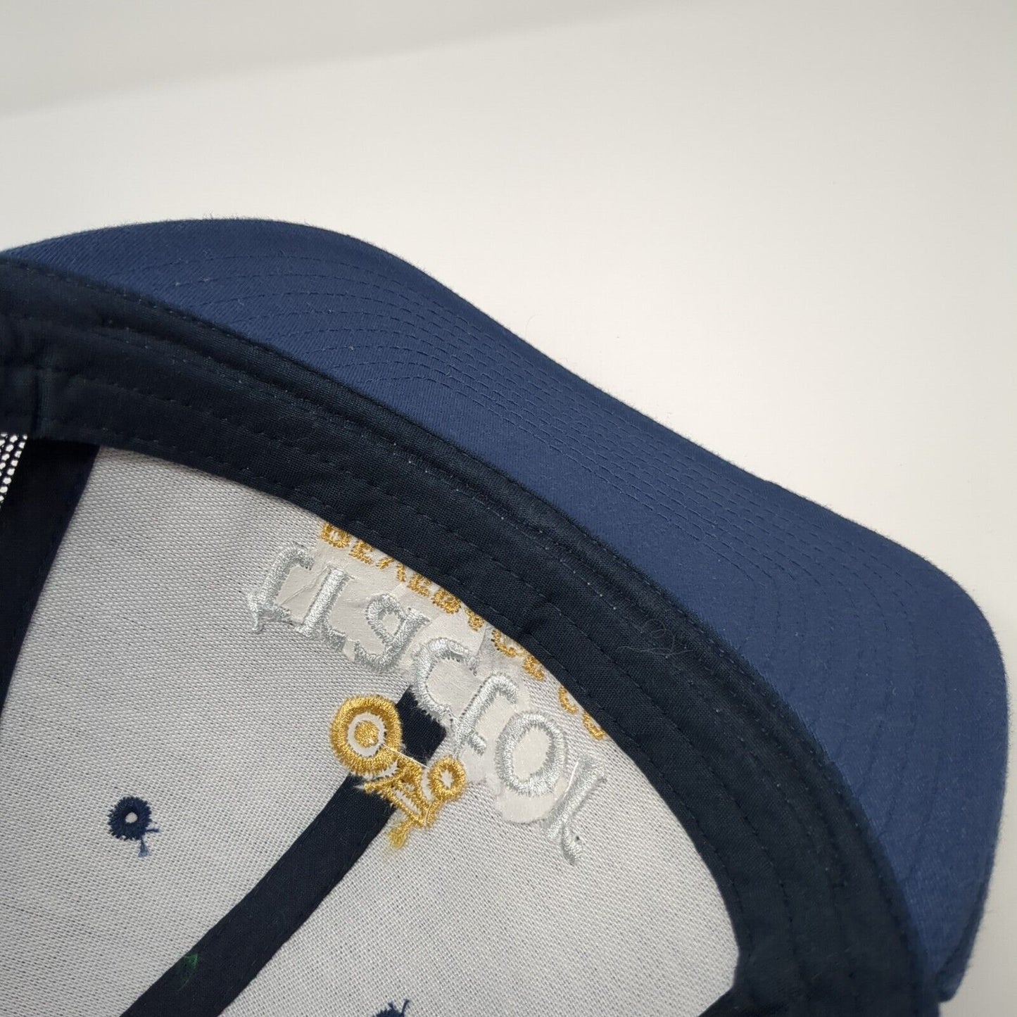 Tractor Beverage Co. Snapback Trucker Hat Blue OS Adjustable Mesh Back Yupoong