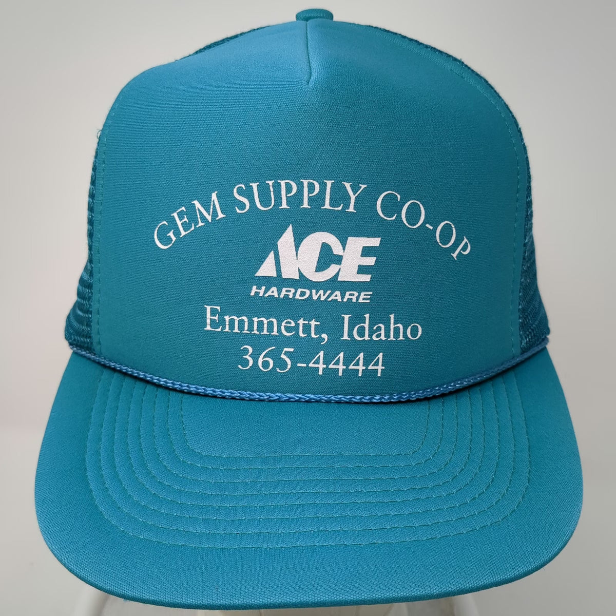 Cameo Trucker Hat Blue OSFM Gem Supply Co-op Ace Hardware Idaho Mesh Snapback