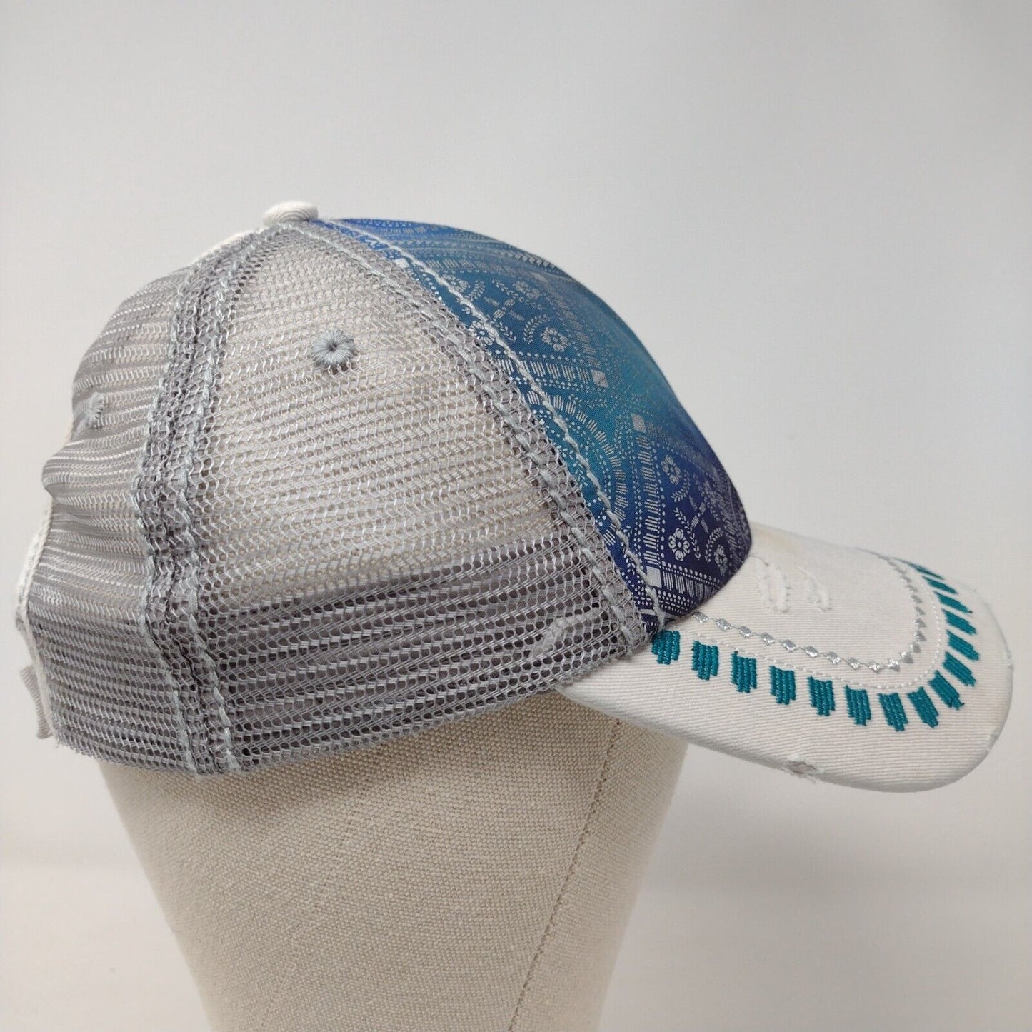 Catchfly Starpback Trucker Hat Multicolor OSFA Adjustable Mesh Back Distressed