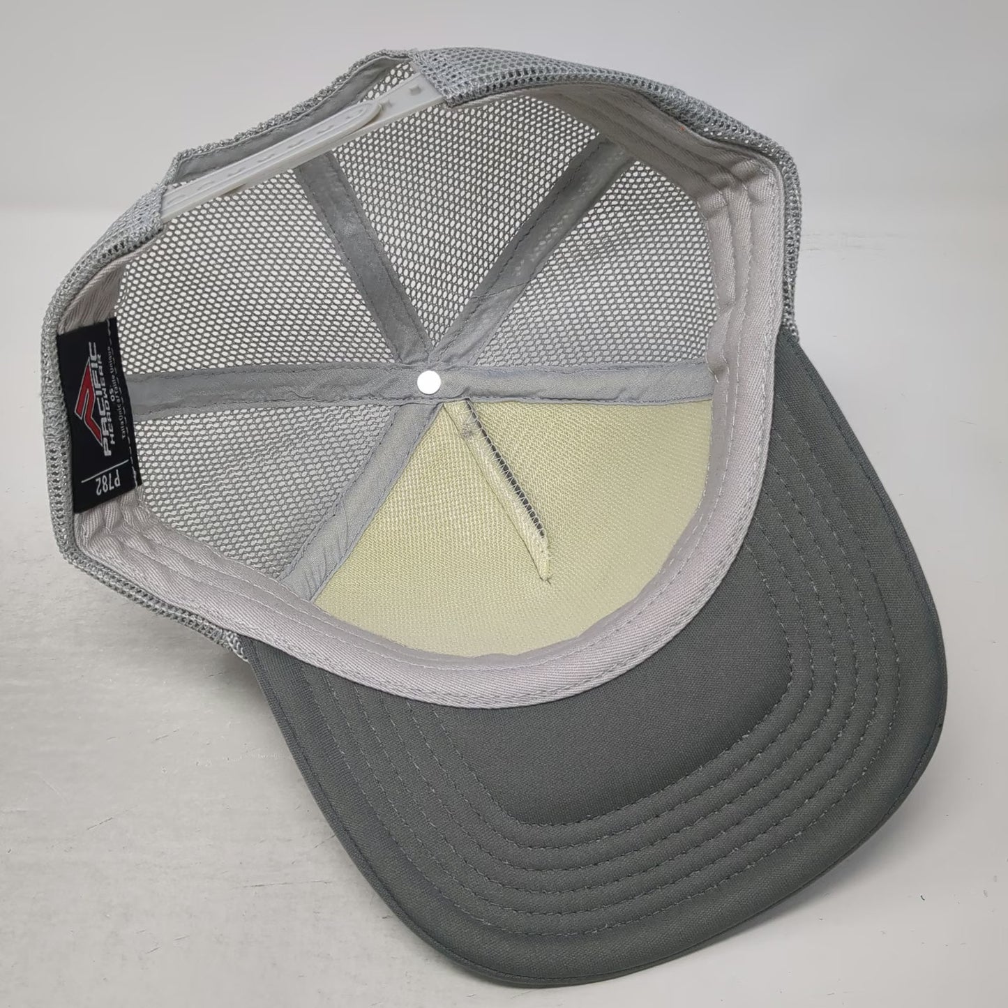 Pacific Headwear Trucker Hat Gray One Size Mesh Snapback Good Vibes High Tides