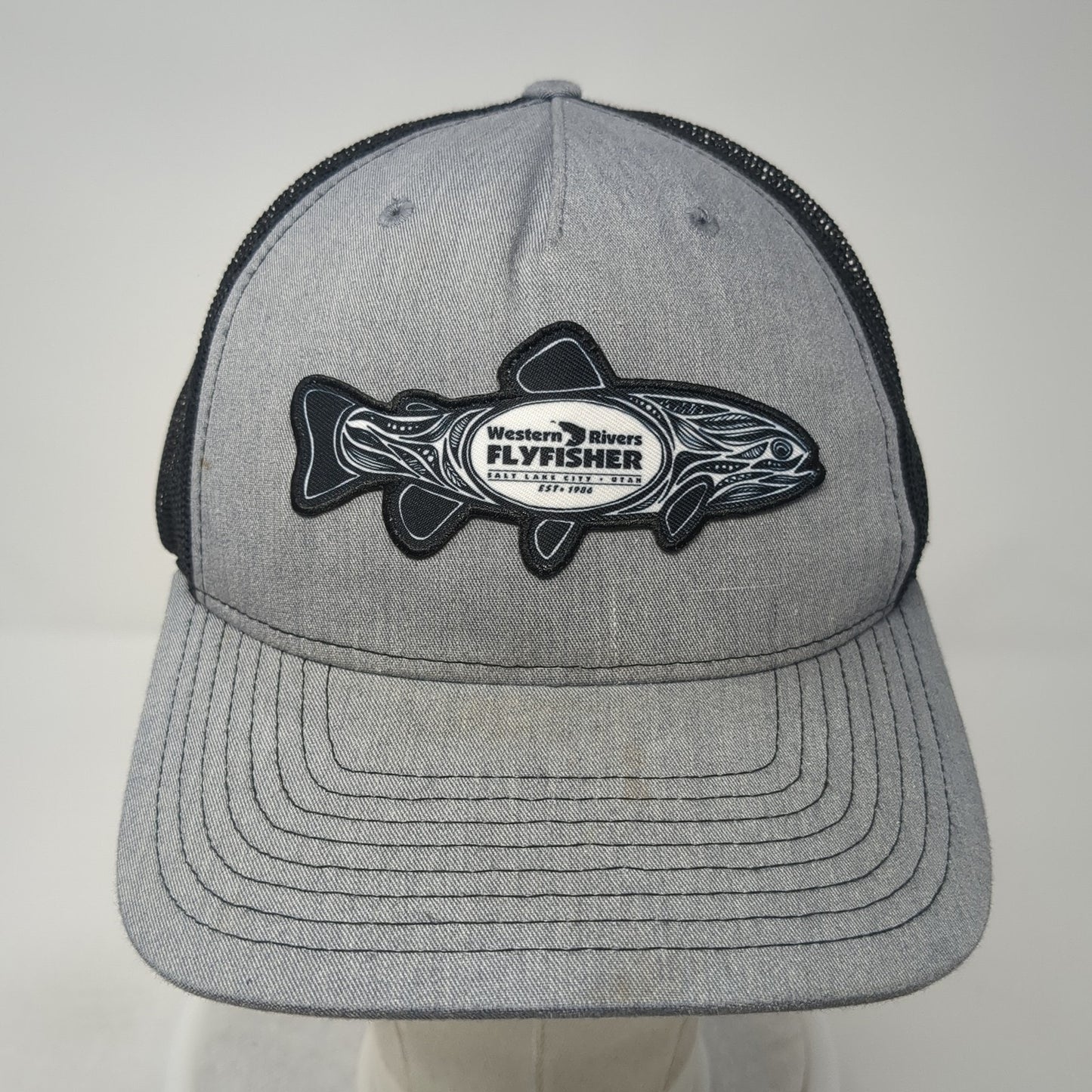 Western Rivers Flyfisher Snapback Trucker Hat Gray One Size Richardson