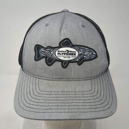 Western Rivers Flyfisher Snapback Trucker Hat Gray One Size Richardson
