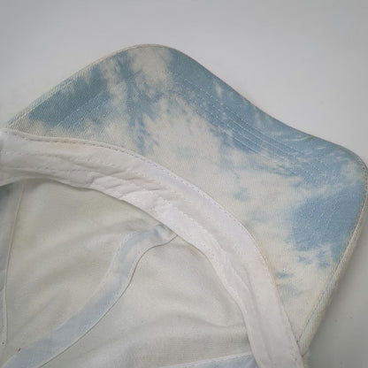 David and Young Baseball Cap Blue White One Size Tie Dye Cloud Print Cotton Hat