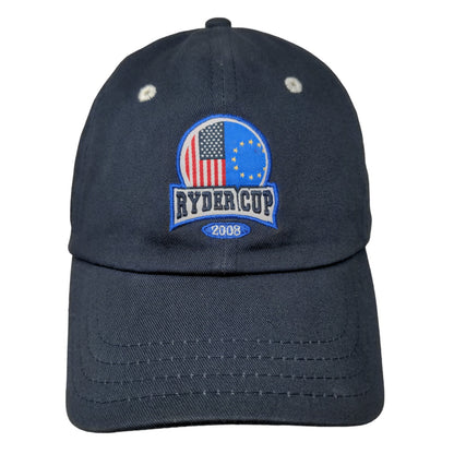 Pukka Men's Strapback Hat Blue Size OS Embroidered 2008 Ryder Cup Logo Golf