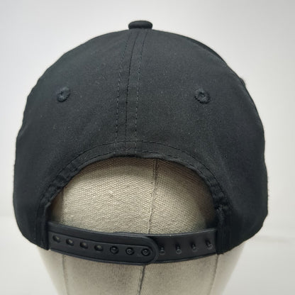 ChalkTalk Sports 5 Panel Black One Size Hockey Rope Snapback Hat 3D Embroidered