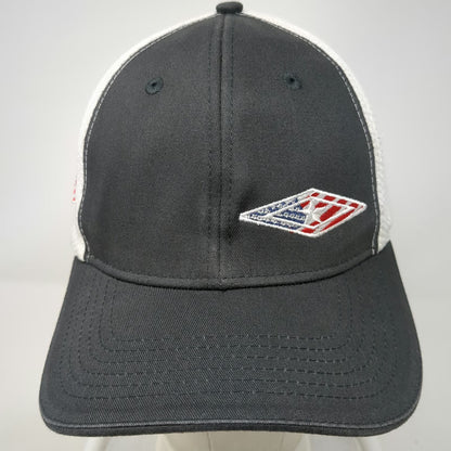CBC Baseball Cap Gray M American Owned PRM Logo Honeycomb Mesh Stretch Fit Hat