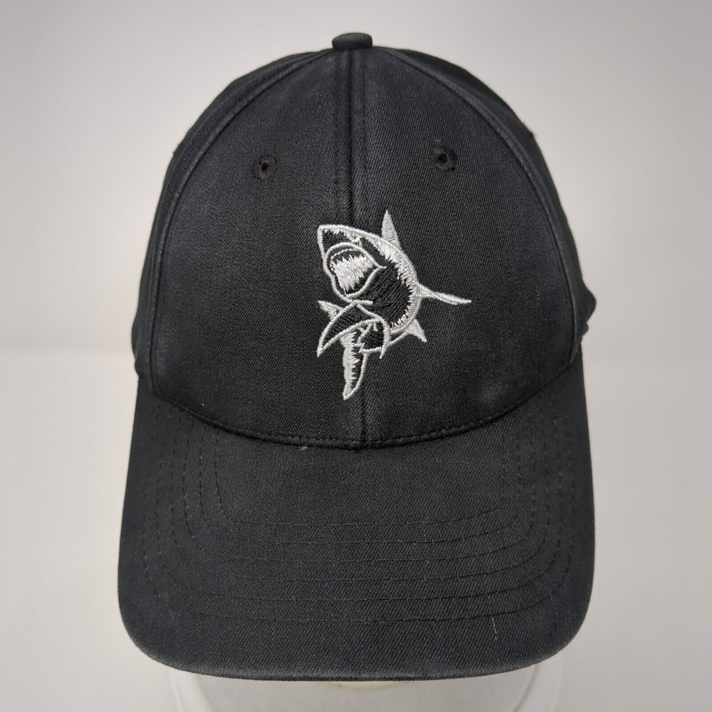 Shark 36 Chum Fitted Hat Black L/XL Embroidered Ferst Fit Solid 6 Panel