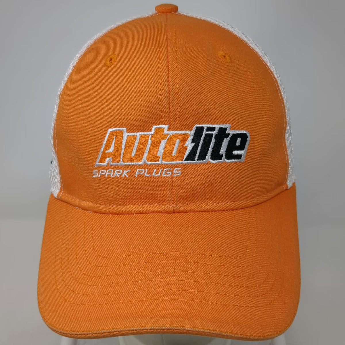 AutoLite Spark Plugs NASCAR Performance Orange Baseball Cap Hat One Size Mesh