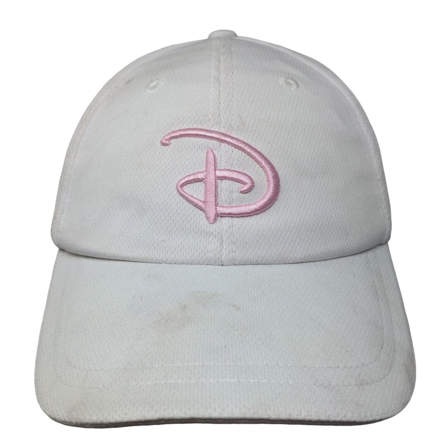 Disney Pink Logo Strapback Hat White Adult Embroidered Adjustable 6 Panel