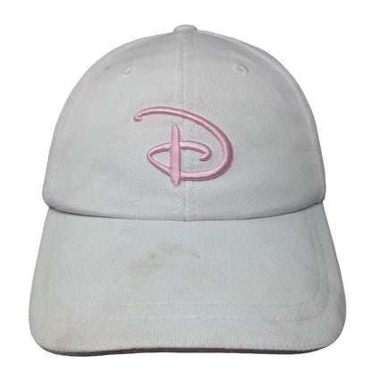 Disney Pink Logo Strapback Hat White Adult Embroidered Adjustable 6 Panel