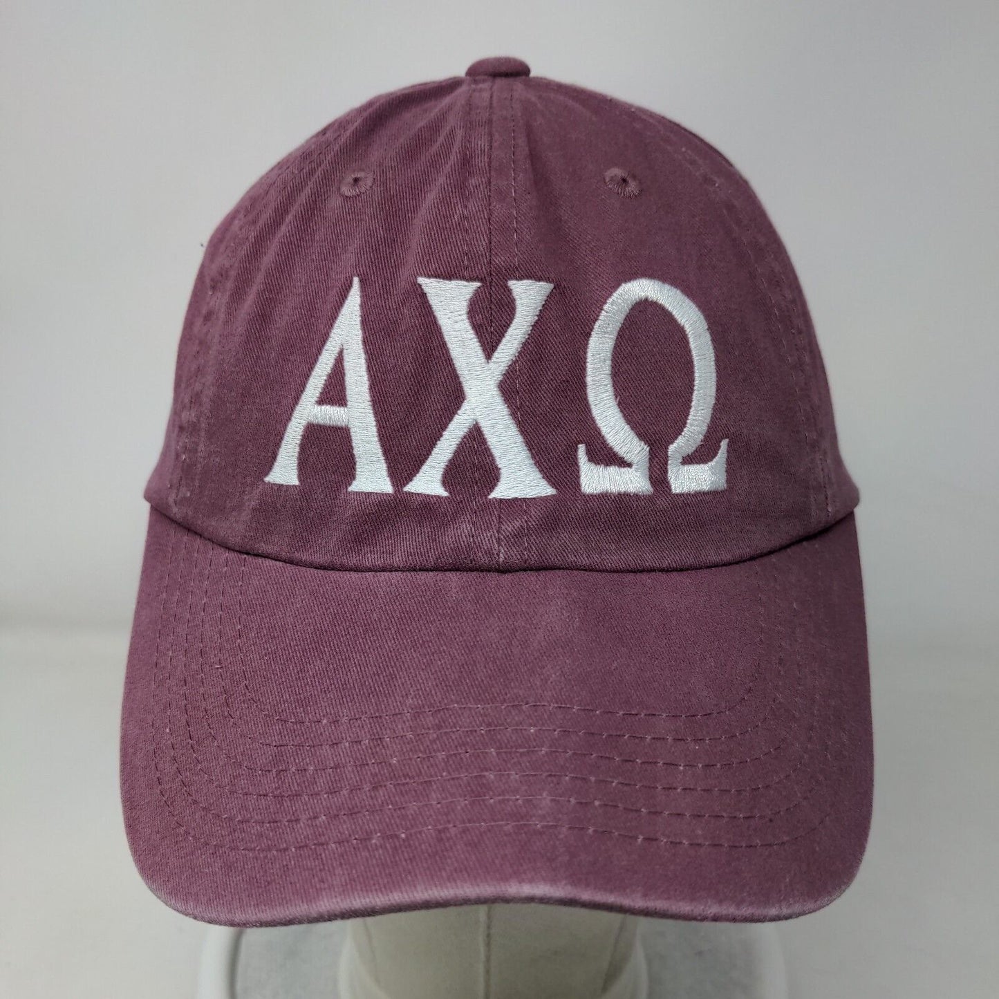Alpha Chi Omega Slideback Hat Red Burgundy One Size Port Authority
