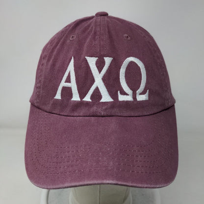 Alpha Chi Omega Slideback Hat Red Burgundy One Size Port Authority
