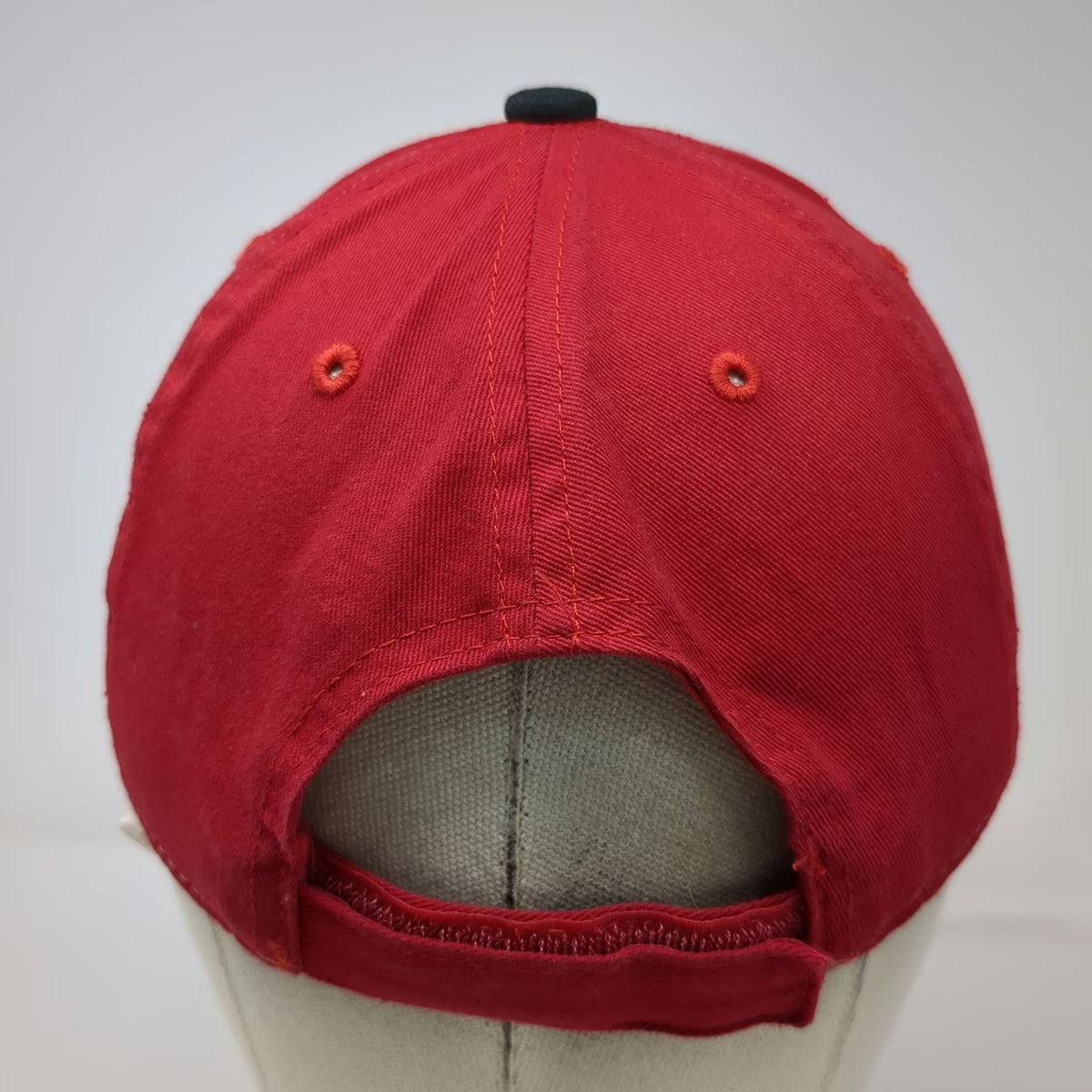YUM Baseball Cap Black Red One Size Fishing Lure Logo Contrast Stitching Hat