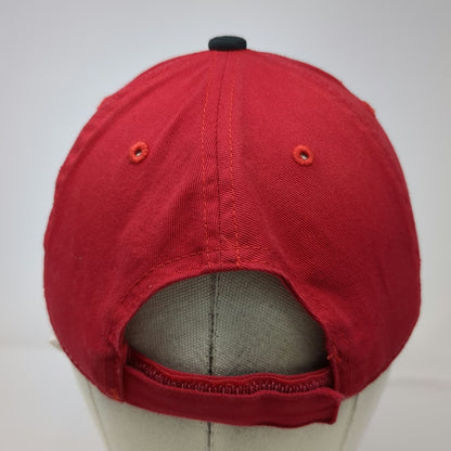 YUM Baseball Cap Black Red One Size Fishing Lure Logo Contrast Stitching Hat