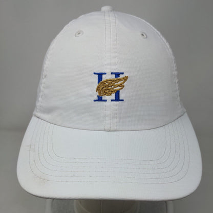 Imperial Strapback Hat White OSFA Adjustable Embroidered Vented Holes