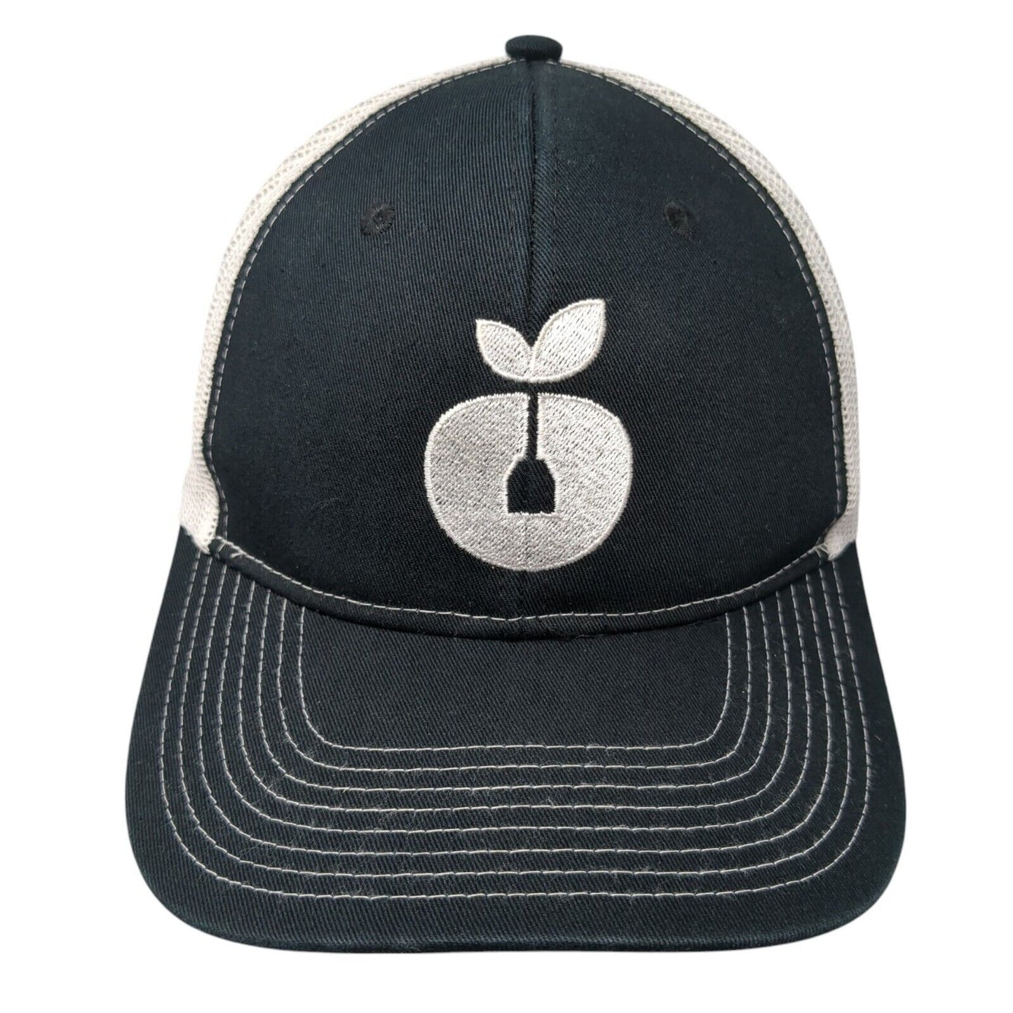 Port Authority Snapback Trucker Hat Black OS Adjustable Embroidered Mesh Back