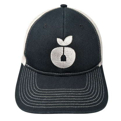 Port Authority Snapback Trucker Hat Black OS Adjustable Embroidered Mesh Back