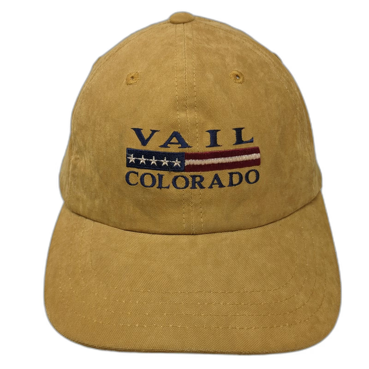 Imperial Baseball Cap Brown One Size Vail Colorado American Flag Slideback Hat